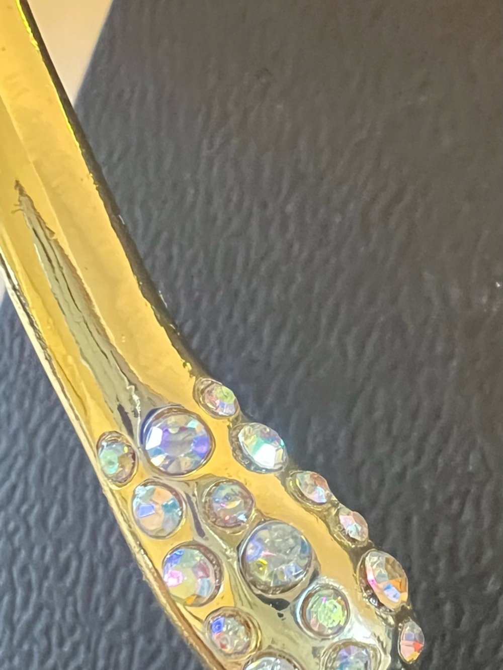 Betsey Johnson Gold-Tone Crystal Floral Calla Necklace - White and Gold & Green - Picture 5 of 16